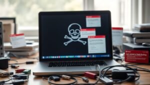 Common network security threats affecting business systems in 2025.